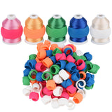 Simthread 100pcs Upgraded Thread Holder/Spool Huggers Compatible with Larger spools- Keep Thread Spool Neat&Organized for Sewing