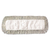 Boardwalk BWK1018 18 in. x 3 in. Cotton Dust Mop Head White