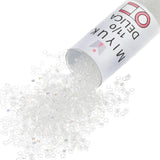 Miyuki Delica Seed Beads - Size 11/0 (1.6 mm), DB0051, Crystal AB, 7.2 g, Approx. 1440 Beads, Made in Japan