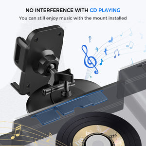 Cell Phone Holder for Car, CD Slot Car Phone Mount, One Button Release Easy Installation CD Player Car Phone Holder Mount Compat