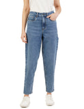 INKD Women's Stretchable Barrel Fit Jeans (Denim Divine, 32)