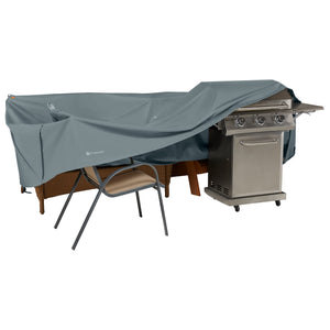 Classic Accessories Storigami Water-Resistant 100 Inch Easy Fold Patio Furniture Cover, Monument Grey, Patio Furniture Covers