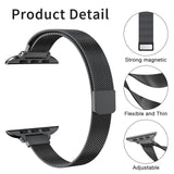Compatible with Apple Watch Band, Stainless Steel Slim & Thin Mesh Magnetic Clasp Strap Women and Girl Replacement Band for iWat