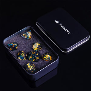 DND Dice Set Handmade 7 Accessories Sharp Edge Dice for Dungeons and Dragons TTRPG Games, Multi-Sided RPG Polyhedral Resin Sharp