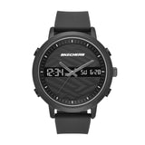 Skechers Mens Lawndale AnalogDigital Chronograph Watch, Color: Black (Model: SR5071)