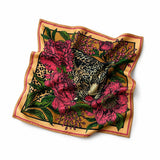 Reema Unisex Prints Fancy Digital Silk Satin Tiger Bandana (Multicolor50X50Cm)