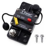 T Tocas 12V - 48V DC Hi-Amp 3/8 Studs 300 Amp Circuit Breaker with LED Indication Manual Reset for Car Audio Automotive RV UL Ce