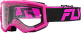 Fly Racing 2024 Youth Focus Goggle Black/Pink With Clear Lens; 37-51151Y