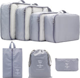 Mahntmart 7 Pieces Travel Organizer Pouches/Packing Cubes/Travel Essentials For Women Luggage/Space Saver Bags For Clothes/Toile