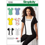 Simplicity 1316 American Sewing Guild Womens Top Sewing Pattern, Sizes 614