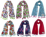 Fusfus WomenS Printed Chiffon Scarves And Stoles, Free Size(Multicolour, Fs1136) Pack Of 6 (Multicolor1)