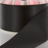 4 Double Face Satin Ribbon Black 100yd