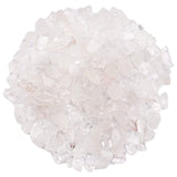 500 pcs Natural Chip Stone Beads, White Crystal 5-8 mm Irregular Gemstones Healing Crystal Loose Rocks Bead Hole Drilled for Jew