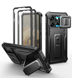 Dexnor for Motorola Moto Edge 2025 Case, [2 Front Frame] [Built-in Magnetic Slide Camera Cover & Kickstand] Heavy Duty Protectio