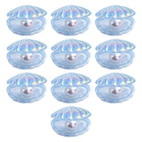 ATORSE 10 Pieces Cute Resin Cabochons Charms Pearl Shells Shaped Headwear Blue