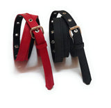 Generic Women Xxxl Oversize Plus Size Denim Material Jeans Belts Black And Red 2Pcs Combo