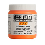 Golden SoFlat Acrylics, Fluorescent Orange (4 fl. oz./ 118 ml Jar)