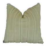 Plutus Brands Plutus Fancy Mink Handmade Throw Pillow, 20 X 36, Ivory Off White