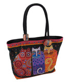 Laurel Burch Shoulder Zipper Top, 19 by 5 by 15Inch, Feline Friends