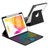 MePadKey Touchpad Keyboard Case for iPad 9th /8th/7th Generation 10.2 inch, 360 Degree Rotation Cover with Rainbow Backlit Wirel