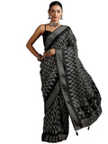 Libas Women'S Silk Blend Saree (16064R_Black)