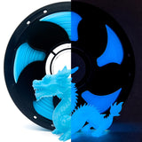 1.75mm PLA Filament Glow Blue in The Dark, Luminous Blue Bright 3D Printer Filament, 1kg (2.2lbs) Spool 3D Printing PLA Filament