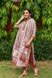Gosriki Women'S Cotton Blend Straight Printed Kurta With Pant & Dupatta (White-Bone-Gs_Xl_White_X-Large),White,,B0BWFLTX65