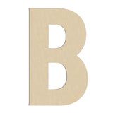 HILAZA 17 Inch Large Wooden Letter B, 1/4 in Thick Big Wood Letter for Wall Decor Crafts
