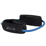 ProsourceFit Leg Resistance Exercise Band Heavy Duty Tube, 1520 pounds with Padded Ankle Cuffs for Lower Body Workouts