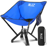 NJZ Camping Chairs for Adults - 600 LBS Capacity Rugged Outdoor Folding Chair, Compact Foldable Chair with Quick Setup & Carry B