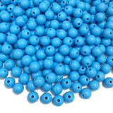 LIMAOLLY Acrylic Round Pastel Beads Candy Color Plastic Spacer Beads for DIY Necklace Bracelet Earring Jewelry Making (Sky Blue,
