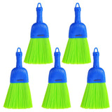 5 Pcs Whisk Broom Poly Fiber Handheld Brush Hand Broom Outdoor Broom Car Broom with Hang Hole for Cleaning Indoor Porches Floors