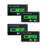 2Pack Golf Cart Battery Capacity Voltage DC 12V 24V 36V 48V 72V Battery Meter Tester Gauge Monitors Lithium ion Lead-Acid Batter
