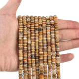 155pcs 6x2mm Natural Crazy Lace Agate Disk Rondelle Spacer Semi Precious Gemstone Loose Stone Beads for Jewelry Making 15 Inch