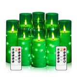kakoya Flameless LED Candles with Timer 9 Pc Flickering Flameless Candles for Romantic Ambiance and Home Decoration Stable Acryl