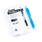 Pentel EnerGizeX Mechanical Pencil (0.7mm) Sky Blue Barrel, Box of 12 (PL107S)