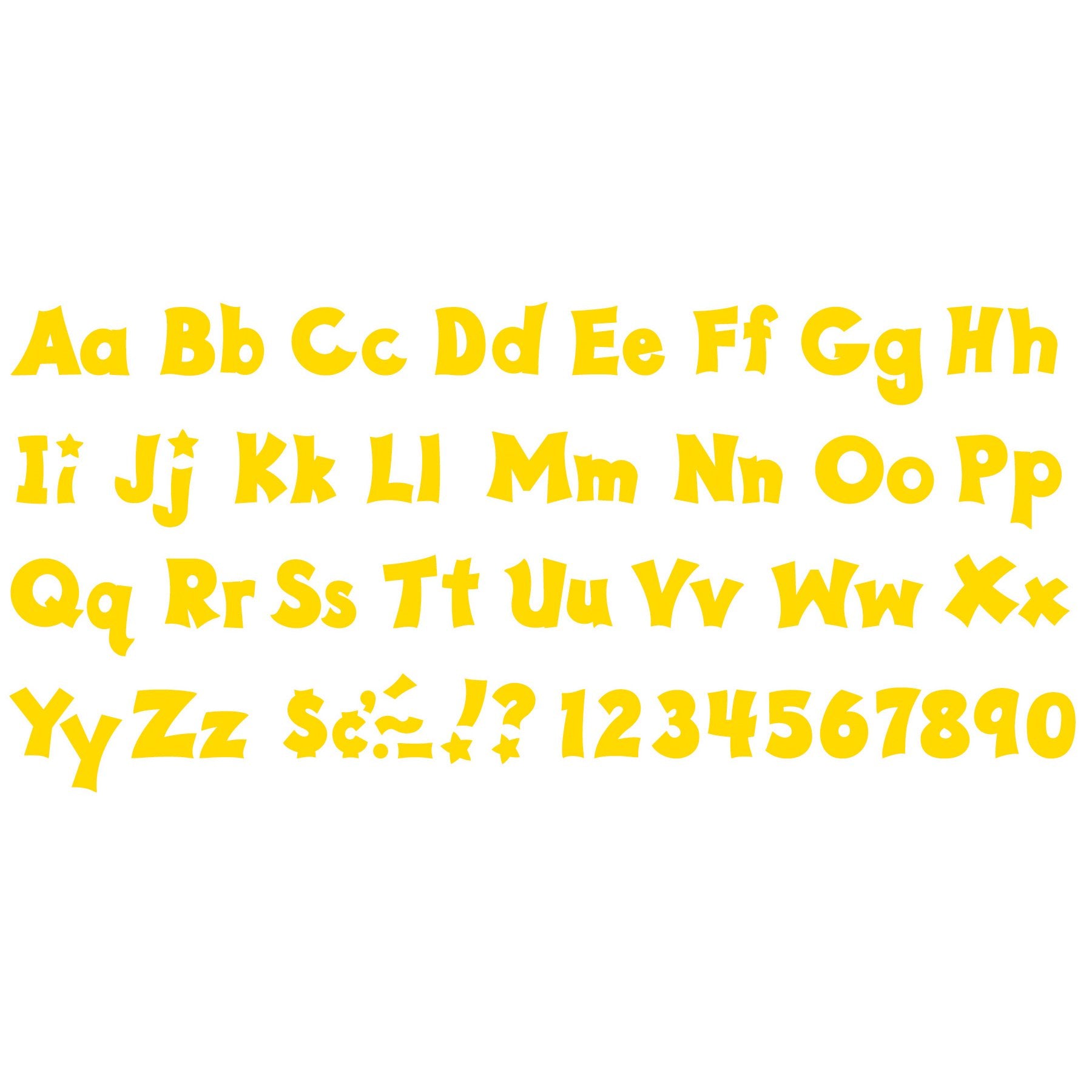 TREND enterprises, Inc. T-79804 Yellow 4 Friendly Combo Ready Letters