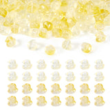 Boutigem 100Pcs Yellow Duck Lampwork Glass Beads 3D Cartoon Animal Handmade Craft Beads for DIY Earring Bracelet Lanyard Jewelry