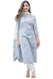 Gosriki Women'S Rayon Viscose Straight Printed Kurta With Pant & Dupatta (Dacoit Grey-Gs_S_Grey_Small),Grey,,B0F38G6WQ6