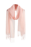 100% Linen Scarf Shawl Wrap Lightweight Scarfs Scarves For Men And Women (Pink)