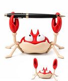 VayuSrot 1Piece Crab Pen Holder, Red Weightlifting Design