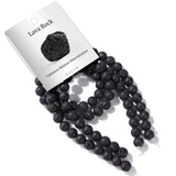Risyfjew 100PCS 8mm Natural Lava Rock Beads Gemstone Round Loose Beads for Jewelry Making Chakra Crystal Stone Beads for Bracele