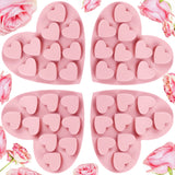 Boao 4 Pack/40-cavity Valentine Silicone Molds 0.24 oz Non Stick Chocolate Heart Shaped Molds for Baking Pudding, Cake, Candy, C