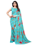 Satrani Womens Polyester Saree (1850St176_1955St344_Blue||Pink)