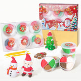 Air Dry Clay Kit - Christmas DIY Crafts Kit,6 Boxes Modeling Magic Soft Clay DIY Art Sculpting Supplies,Xmas Snowman Holiday Par
