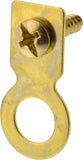 Hillman, Gold 122225 Flat Ring Hanger with Screw, Brass Plated, 1 Count (Pack of 1)