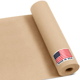 Paclord 12 x 1200 (100 ft) Natural Kraft Paper Roll - USA Made Non-Toxic, Odorless, 100% Recyclable Brown Wrapping Paper for S