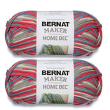 Bindertek Bernat Maker Home Dec Nautical Varg Yarn - 2 Pack of 250g/8.8oz - Cotton - 5 Bulky - 317 Yards - Knitting/Crochet, Pin