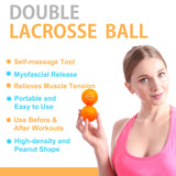 MURLIEN Peanut Massage Ball, Double Lacrosse Ball for Myofascial Release, Trigger Point Therapy, Muscle Relief, Acupoint Massage
