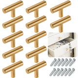 THSIREE 12PCS Cabinet Knobs, Cabinet Pulls Drawer Knobs, Single Hole Cabinet Hardware with Screws, for Kitchen Bedroom Furniture